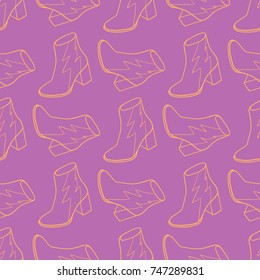 Shoes, pattern, vector illustration   