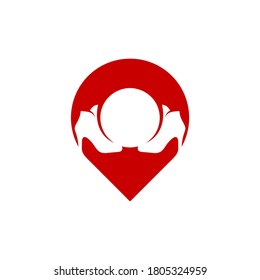 Shoes Point logo design concept vector template, Icon symbol, Design creative