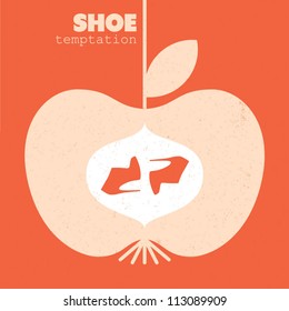  shoes poster vector illustration eps 10