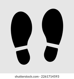 Shoes print black icon trendy style illustration on white background..eps