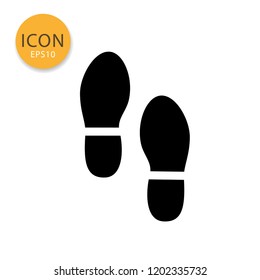 Shoes print icon flat style in black color vector illustration on white background.