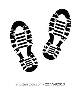 Shoes print vector art illustration.
