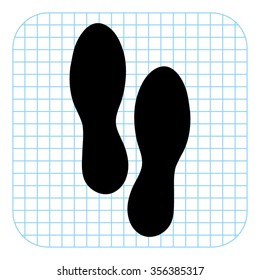 Shoes prints - black  vector icon