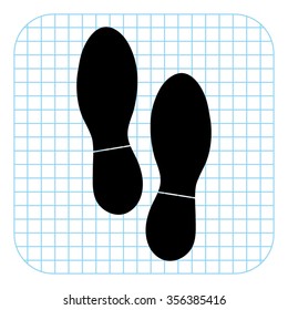Shoes prints - black  vector icon