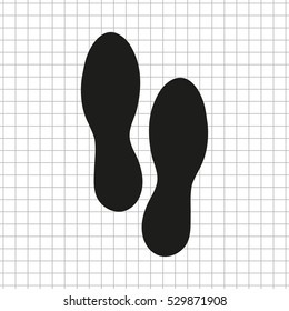 Shoes prints  - black vector icon
