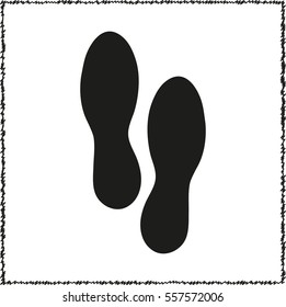Shoes prints  - black vector icon