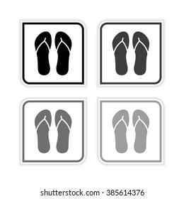 Shoes prints  - grayscale vector icon