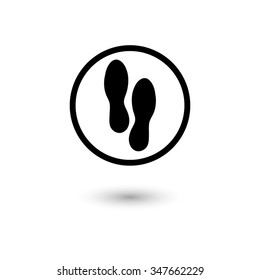 Shoes prints - vector icon