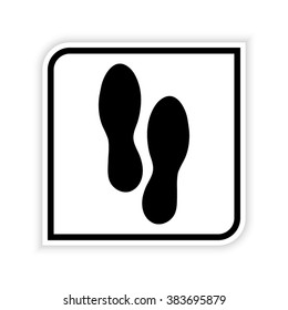 Shoes prints  - vector icon