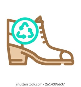shoes recycle thrift driven fashion color icon vector. shoes recycle thrift driven fashion sign. isolated symbol illustration