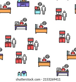 Shoes Repair Service Vector Seamless Pattern Thin Line Illustration