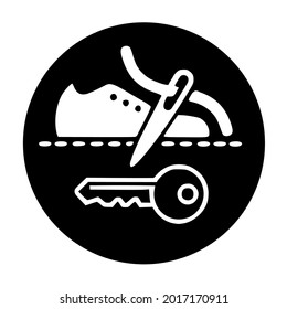 Shoes repairer  locksmith icon. Template isolated on white background. 2D simple flat style graphic design. Can be used for any purposes. Vector EPS10