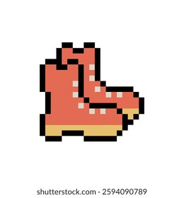 shoes retro design pixel art