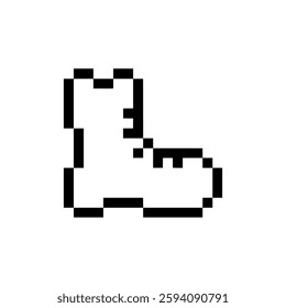 shoes retro design pixel art