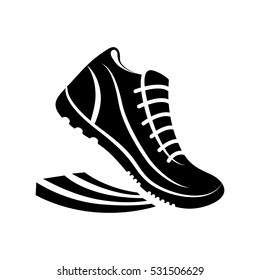 Shoes Running Pictogram Icon Vector Illustration Graphic Design