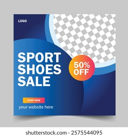 Shoes Sale Post Social Media Banner Design