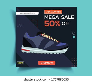 Shoes Sale Post Web Bannner Template Design