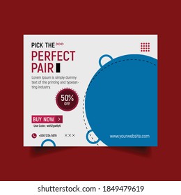 Shoes sale social media banner template