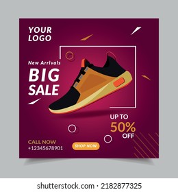 Shoes Sale social media Post, Banner Template Design