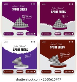 Shoes sale for social media post template design
