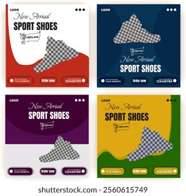 Shoes sale for social media post template design