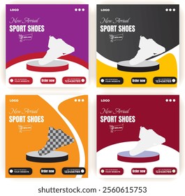 Shoes sale for social media post template design