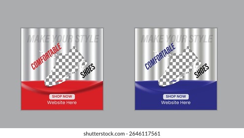 Shoes sale social media post design template