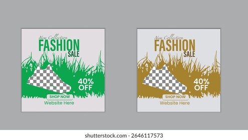 Shoes sale social media post design template