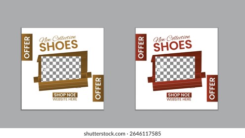 Shoes sale social media post design template