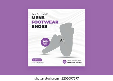 Shoes sale square flyer template or product social media post banner 