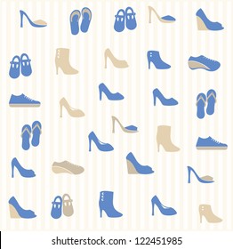 Shoes seamless pattern