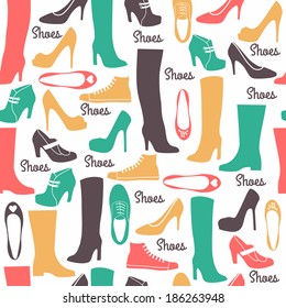 Shoes seamless pattern.