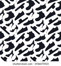 Shoes seamless pattern background Boots sneakers logo icon sign