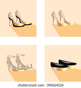 Shoes set illustration. 