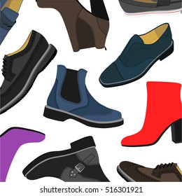 Shoes set. Vector illustration