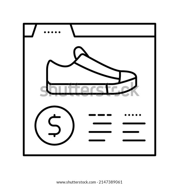 shoes shop\
department line icon vector. shoes shop department sign. isolated\
contour symbol black\
illustration
