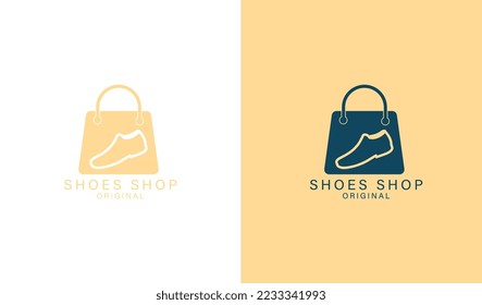 shoes shop logo template minimalist design