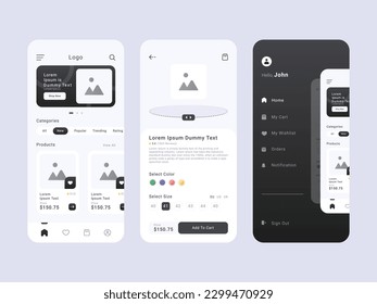 Shoes shopping app ui Editable Template