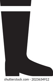 Shoes. Silhouette. Black silhouette on a white background. The symbol of country life, farming.