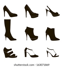 Shoes silhouette collection for your design - Illustration