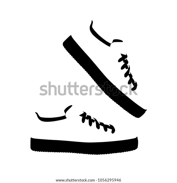 Shoes Silhouette Icon Stock Vector (Royalty Free) 1056295946 | Shutterstock