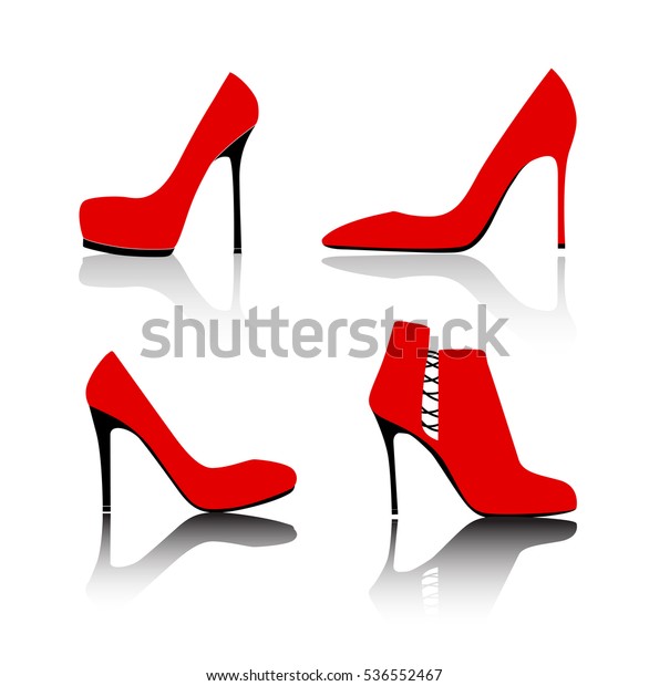 Shoes Silhouette On White Background Vector Stock Vector (Royalty Free ...