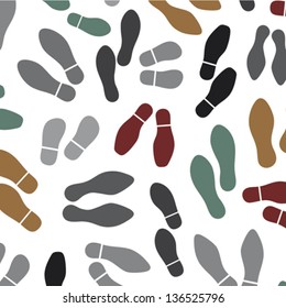 shoes silhouette seamless background (trail foot)