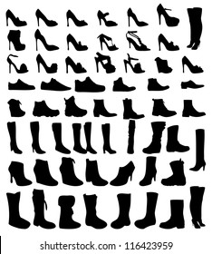 Shoes silhouette vector illustration eps10