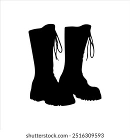 Shoes silhouette vector illustration on white background
