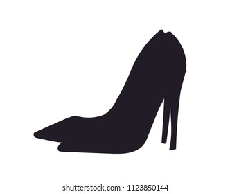 shoes silhouette, vector, white background