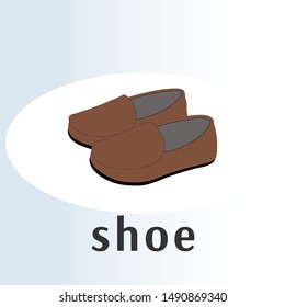 shoes simple flat vector illustration