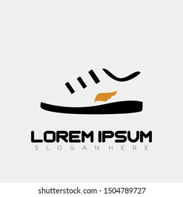 Shoes Simple Logo Design Vector