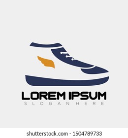Shoes Simple Logo Design Vector