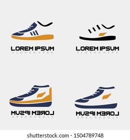 Shoes Simple Logo Design Vector